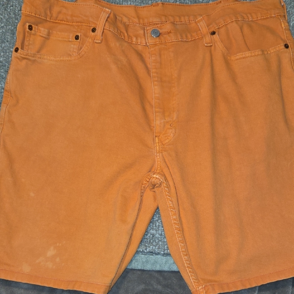 Levi's Vibrant Orange Denim Shorts
